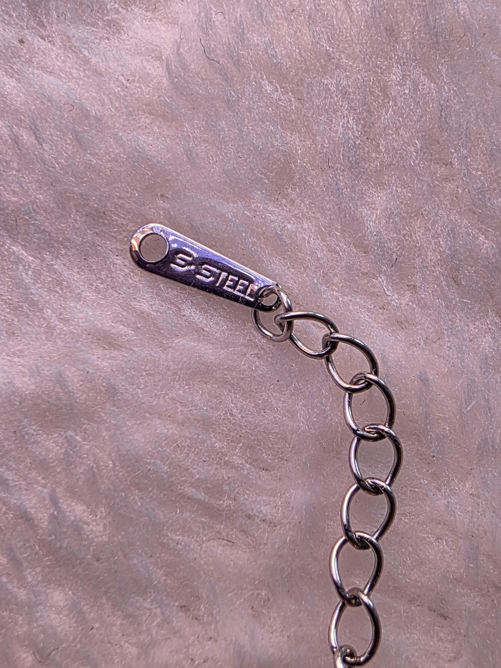 Stainless Steel Red Gem Halo Pendant Necklace - Picture 4 of 4